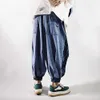 Herrbyxor houzhou hip hop baggy jeans byxor män y2k överdimensionerad lykta denim byxor manliga lapptäcke lösa casual japansk streetwear hippie z0225