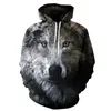 Sudaderas para hombres sudaderas sudaderas chaqueta suéter con capucha para hombres y mujeres con capucha con impresión 3D feroce Wolf Head Fashion's Fashion's Hip Hop Casual 230225