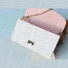 Kadınlar için zincirle croisette cüzdanı, kutu ile satılan küçük deri eşyaları zincir cüzdanları