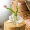 Vasen, nordisches Talmuster, unregelmäßiges transparentes Glas, wasserkultivierter Blumenarrangeur, einfache, fortschrittliche Hydrokulturvase