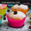 12 stks/set Siliconen Cakevorm Ronde Vormige Muffin Cupcake Bakvormen Keuken Koken Bakvormen Maker DIY Cake Decorating Gereedschap