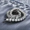 Bijoux de créateur Hotsale bijoux de luxe plaqué or femmes hommes glacé bijoux étincelle 4.0mm bracelet chaîne de tennis moissanite