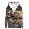 Herrtröjor Fashion Creative Knights Templar 3D Men/Woman Harajuku Children Jacket Sweatshirts Winter Hoodie Streetwear