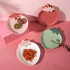 Tapis de table maison fruits dessin animé mignon assiette divisée grille séchée couleur unie collation