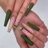 Faux ongles 24 pièces faux conseils mode accrocheur non irritant cadeau d'anniversaire manucure