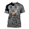 Heren t shirts mooie koala harajuku shorts mouw mode 3d geprinte mouwen t-shirts mannen voor vrouwen drop 02