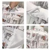 メンズカジュアルシャツ豪華なプリントメンズブランドドレス秋のスクエアカラー長袖男性韓国シャツトップスビジネススリムフィットソーシャルケミス