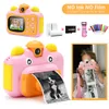 Toy Cameras Kids Camera Instant Print Camera f￶r barn 1080p HD Video PO Camera Toys med 32 GB -kort 230225