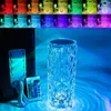 Table Lamps Crystal Touch Lamp LED Night Light 16 Colors USB Rechargeable