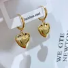 Charm Dieyuro 316L roestvrij staal 2021 Gold Love Heart Hoop oorbellen Zoete hangers Accessoires Mode Metal Gift voor vriendin G230225