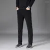 Pantaloni da uomo Pantaloni autunno inverno Tinta unita Vita alta Allentato Traspirante Gamba dritta Casual Sottile Asciugatura rapida Sport 4Men's