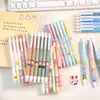 6pcs/set pudełko żel Pen Pen Student Ins Girl Heart Office Pisanie naimplementarne czarny atrament kawaii