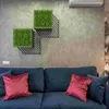 Декоративные цветы мох стена искусственный декор поддельные зеленые растения искусственные коврики