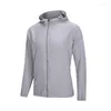 Giacche da uomo Cappotto sportivo a maniche lunghe Uomo Protezione solare estiva Ad asciugatura rapida Traspirante Sottile Corsa Allenamento Yoga Fitness