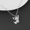 Cute Chihuahua Dog Silver Gold Plated Pendant Designer Necklace Woman South American Necklaces Pendants Chain for Women Fashion Jewelry Chokers Friend Gift