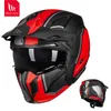 Motorcycle Helmets 2023 Street Fighter Helmet Full Face Gray Retro Half Detachable Combination