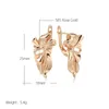 Charm Kinel Nieuwe trend 585 Rose Gold kleur metaal lange druppel oorbellen vrouwen vintage mode sieraden geometrische bloem holle oorbellen 2022 g230225