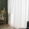 Tenda 2 pezzi tende semplici schermi per finestre traslucidi jacquard a righe in tinta unita decorativi per soggiorno camera da letto