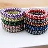 20 Colors Telephone Wire Cord Gum Hair Tie 6cm Girls Elastic Hair Band Ring Rope Bracelet Stretchy Scrunchy