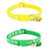 Cat Collars & Leads Promotion! 2 Pack Adjustable Collar With Bell Fashion Print Design Pet Safety Quick Release Breakaway Fo