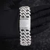 Hotsale Unique design Jewelry 925 Silver VVS Moissanite Hip Hop Bracelet Iced Out Cuban Link Bracelet