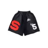 23ss Summer Europe Vintage Shorts Women Men Towel Logo Artist Cotton Middle Pants Drawstring Jogging Short Bottoms