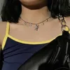 Cara gargantilhas cor de prata cor cruzamento de coração em forma de cupido pingente de colar para mulheres Chain Clavicle Chain Collier Femme Bijoux Collares