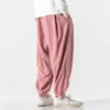 Herenbroeken Chinese stijl Spring corduroy baggy broek Japanse streetwear mode harembroek hiphop joggers plus size heren kleding z0225