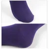 Chaussettes de sport 5 paires/lot hommes femmes couleur unie Nylon longue Compression circulation sanguine course Gym Fitness football Sport