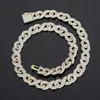 Hotsale New Design 12mm Wide ghiacciato Moissanite Diamond Cuban 925 Silver Gold Plated Rapper Collana Hip Hop Chain Jewelry