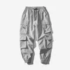 Men's Pants Streetwear Casual Jogging Pants Men Pockets Cargo Pants Japanese Mens Harem Joggers Fashion Hip Hop Women Sweatpants Trousers Z0306