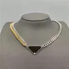 Men gold necklace fashion designer jewlery for women luxury cuban chain creative silver charm punk style jewellery triangle heart pendant necklace mens jewellery