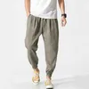 Men's Pants Cotton Linen Casual Harem Pants Men Joggers Man Summer Trousers Male Chinese Style Baggy Pants 2022 Harajuku Clothe Z0225