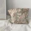 Sacs de cosmétique Fleurs Sac de maquillage imprimé toile lavage de grande capacité pour femmes