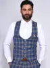 Costumes pour hommes Mode à carreaux et à rayures Costume pour hommes Slim Fit Blazers de mariage Tuxedos masculins Trois pièces Groom Wear Prom Vestes Gilet Pantalon