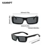 Lunettes de soleil KAMMPT Nouveau dans Rectangle Lunettes de soleil Hommes Femmes Mode Vintage Bonbons Couleur Mâle Shades Lunettes Marque Designer Femme Lunettes de Soleil G230225