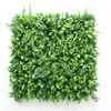 Decorative Flowers Artificial Boxwood Hedge Mat Plant Panel Faux Green Grass Wall Privacy Screen For Indoor Outdoor Home Decor