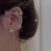 Hoop Earrings Fahion Women's Ear Cuff Snowflake Butterfly Bones Clip