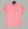 SS01 vêtements de marque Polos pour hommes mode d'été slim rose blanc à manches courtes hommes polo t-shirt vêtements pour hommes