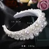 Headpieces Silver Color Pearl Hairband Headband Tiara Women Korea Elegant Hair Hoop Ornament Bridal Wedding Accessories Jewelry Band