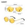 Güneş gözlüğü yeni küçük oval rimless güneş gözlüğü vintage moda erkek kadın gözlük popüler marka tasarımcısı kişiselleştirilmiş UV400 Shades g230225