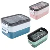 Dijkartikelen sets lunchboxen met compartimenten roestvrijstalen lekbestendige Bento Box voor volwassenen kinderen