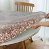 Nappe de table ronde adaptée aux couvertures marbrées blanches graphiques à bords élastiques de 40 à 44 pouces