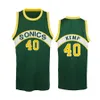 Özel Vintage 35 Kevin Durant 34 Ray Allen Seattles Basketbol Formaları 40 Shawn Kemp 20 Gary Payton Supersonic Reteo Jersey