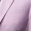 Men's Suits Boutique Men's Three-piece Pink Groom Married 2023 Banquet Korean Casual Host Trend Suit