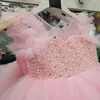 Flower Girl Dresses For Wedding Party Ball Ballkl￤nningar Golvl￤ngd Tulle F￶rsta nattvardskl￤nning225U