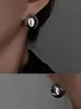 Fashion Metal Glossy Semi-circle Brass Stud Earrings Ladies Niche Gold Sier Earring Jewelry Accessories Free delivery