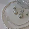 Charm Mengjiqiao New Korean Elegant Love Heart Heart Dangle Pendientes Fashion Crystal Drop Boucle D 'Oreille Jewelry Gifts G230225