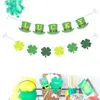 Dekoracja imprezowa St. Patrick's Day ustawiony irlandzki festiwal piwo balon szczęśliwy listu Banner Toppers opakowania