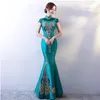 Sıradan elbiseler 4xl mor modern cheongsam seksi qipao kadınlar uzun geleneksel Çin oryantal düğün akşamı oryantale